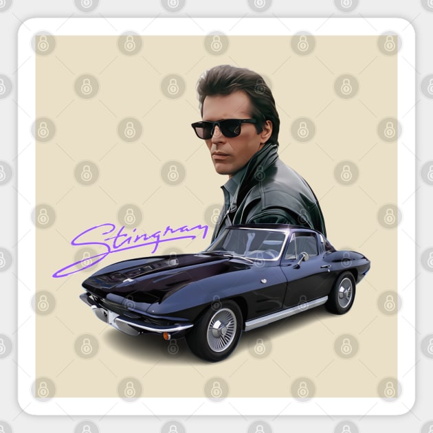 Stingray - Corvette - 80s Tv Show Magnet by wildzerouk